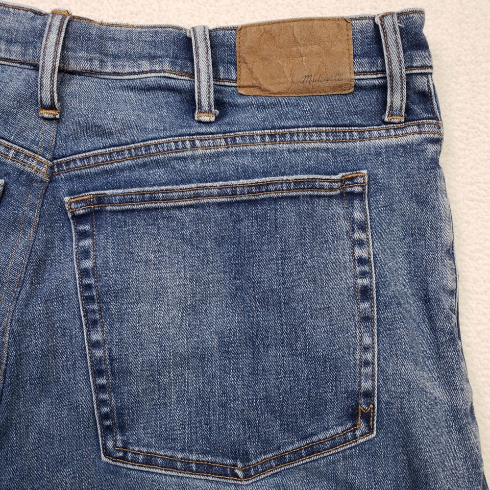 Madewell Selvedge 1991 Straight Jeans Mens 38x34 Blue Medium Wash Stretch Denim - Picture 5 of 12